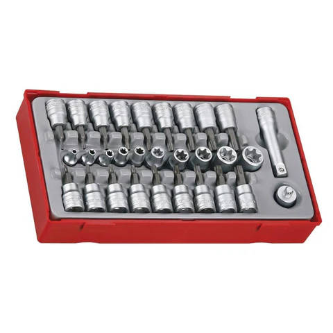 TENG TOOLS - 30PC 3/8inch Drive TX/TPX/TXE Socket Tray - TTTX30