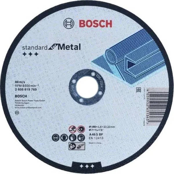 BOSCH PROFESSIONAL - Straight cutting Standard Metal A 30 S BF, 180, 22,23, 1.6 (25 PACK) - 26086...