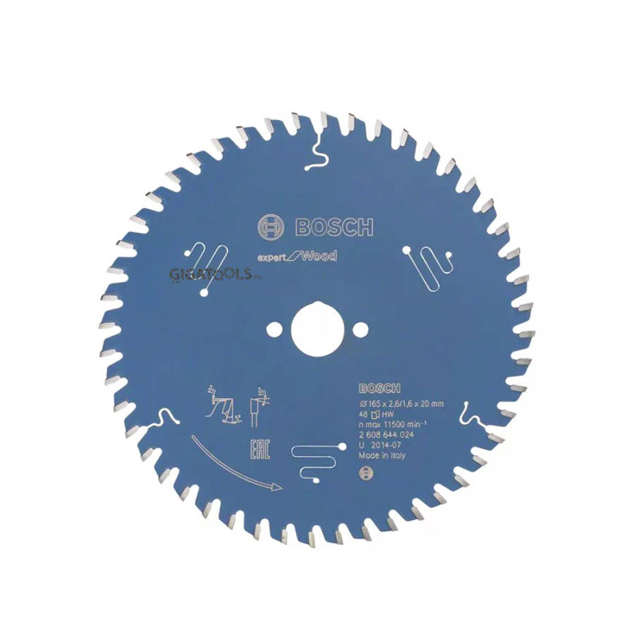 BOSCH PROFESSIONAL - Expert for Wood 165 x 20 x 2,6 mm, 24 - 2608644022