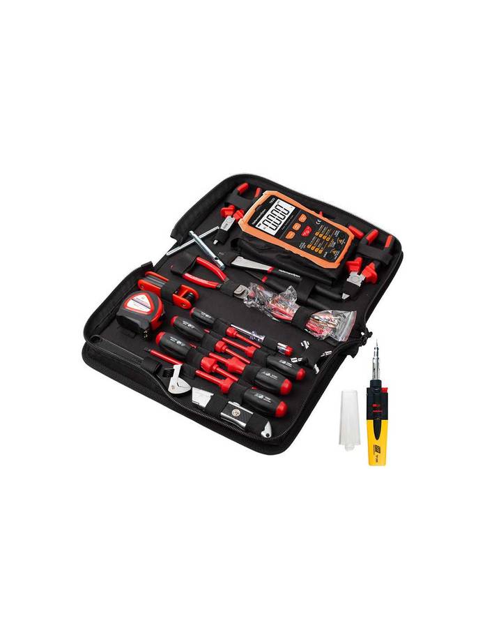 HellermannTyton - Toolkit Electrical 19 Pce incl Multi-Meter T85D & TP200 - TECHKTPROMO