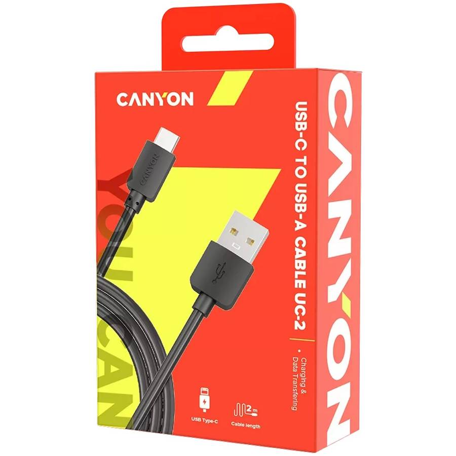 Canyon USB to USB C cable 2m Black