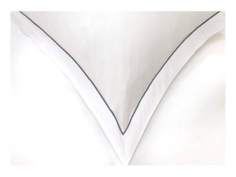 Rey's Fine Linen - Premium Collection - Oxford Castlerock Satin Stitch Duvet Cover Set
