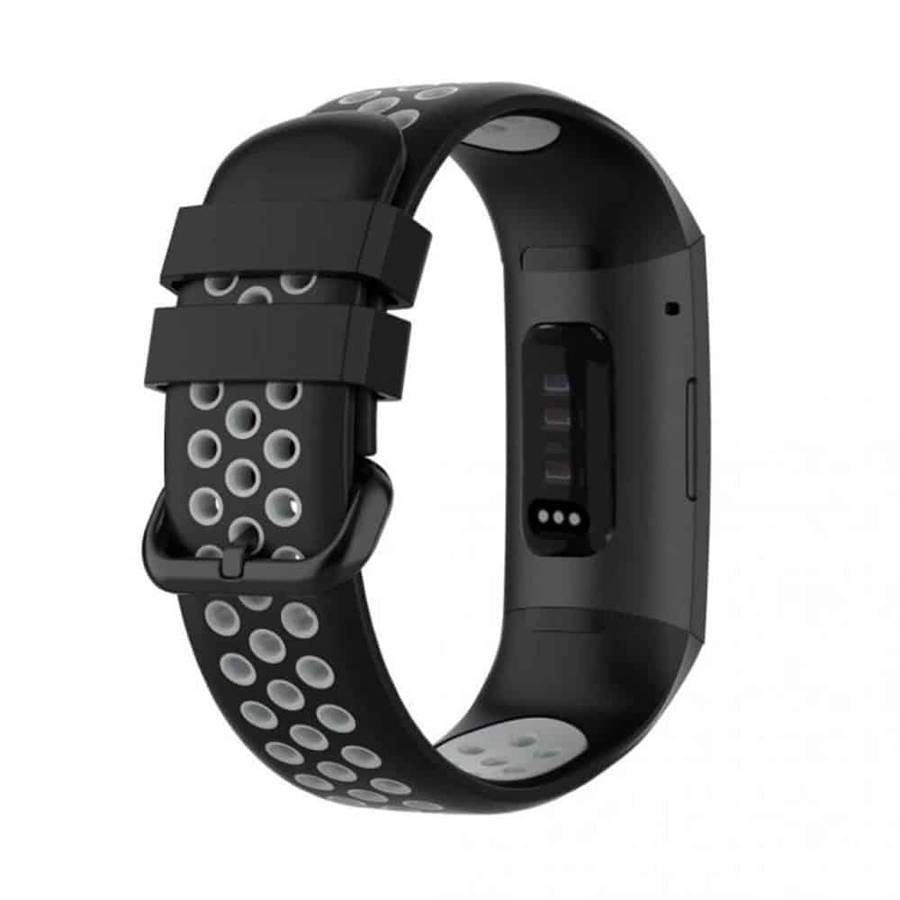 Killer Deals Silicone Band for Fitbit Charge 3/SE/4 - Black+Red