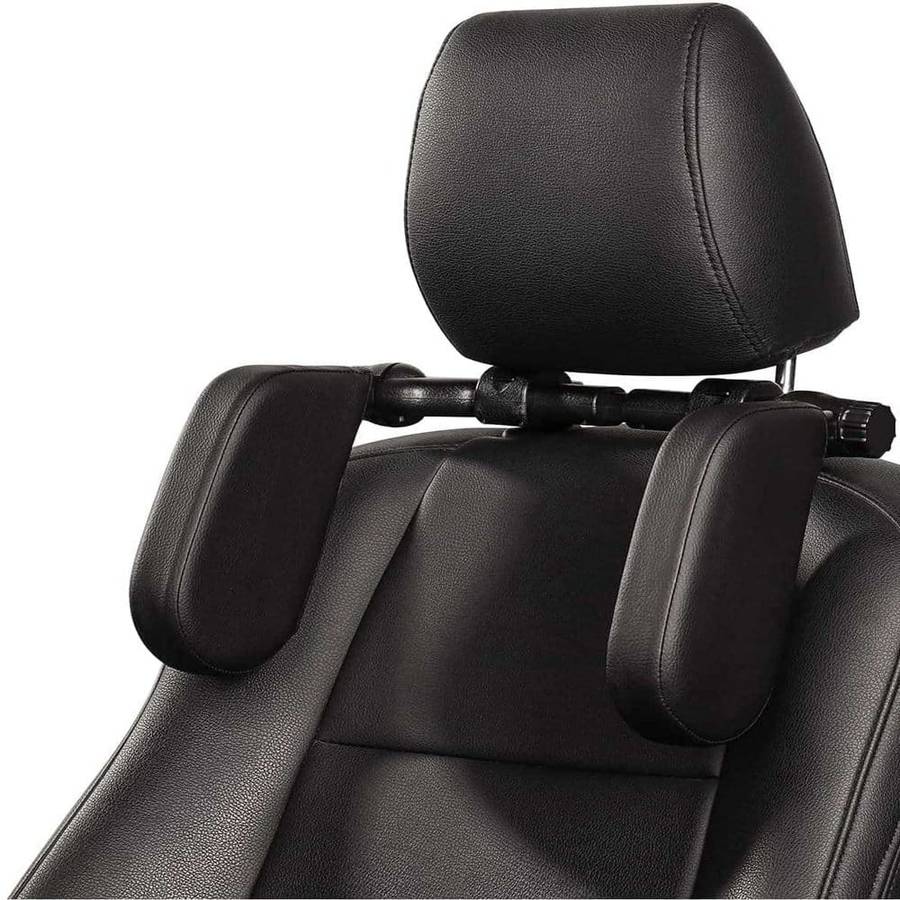 Car Memory Foam PU Leather Side Neck Support Cushion Headrest x2 Combo