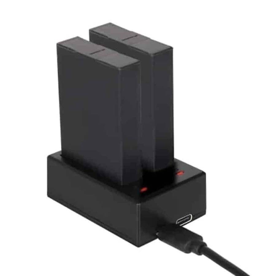 Action Mounts Dual Battery Charger & USB Cable for GoPro Hero 5/ 6/ 7