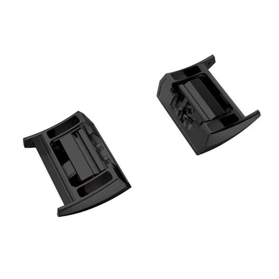 18mm Fitbit Charge 2 strap steel adapter connectors - Black