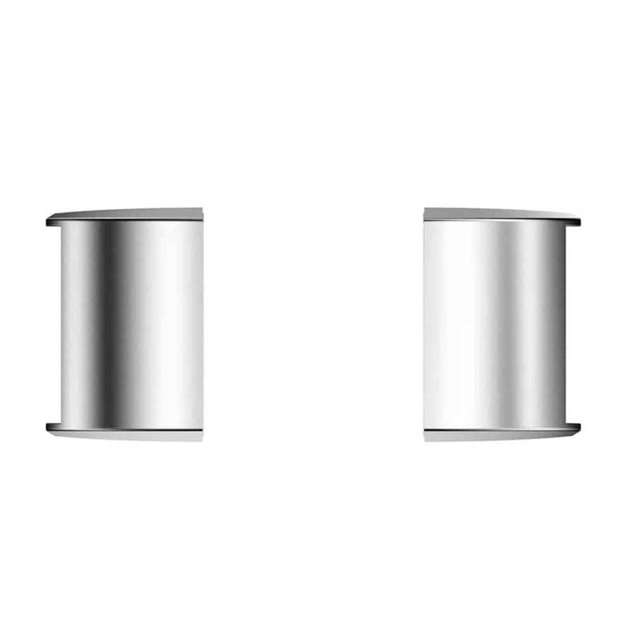 18mm Fitbit Charge 2 strap steel adapter connectors - Black