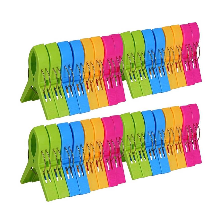 Laundry Washing Hang Dry Clothing Jumbo Plastic Pegs x32 Set Combo