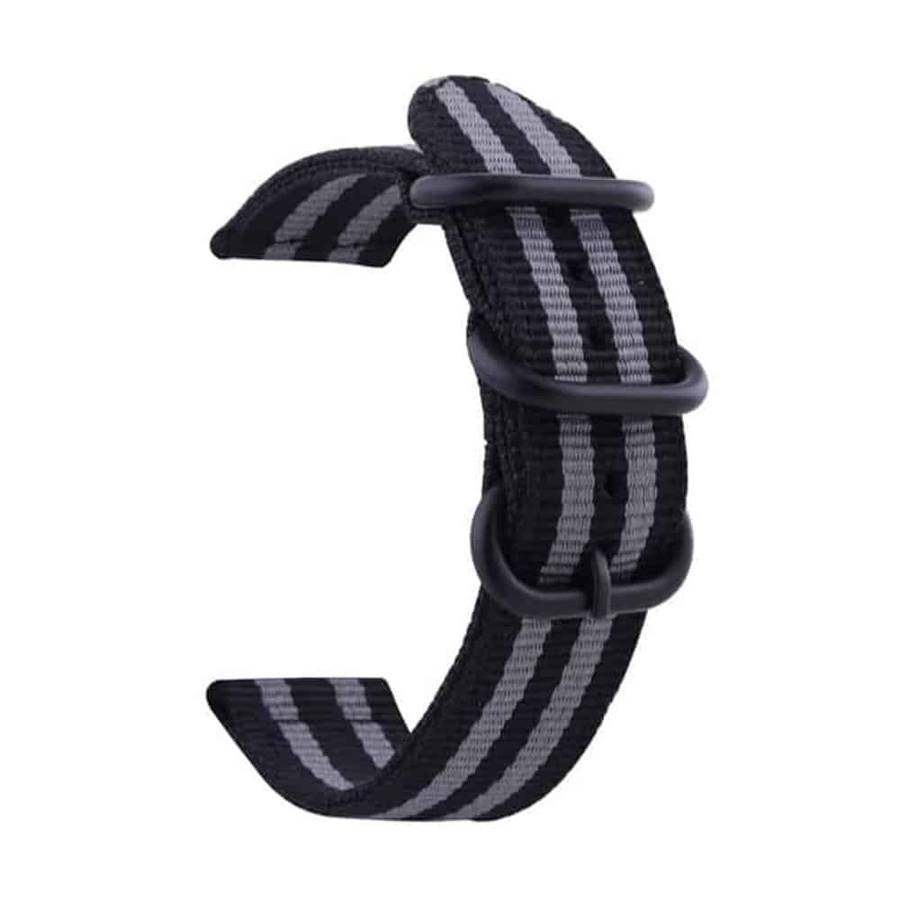 Killer Deals 22MM Universal Watch Replacement Nylon Strap - Black & Grey