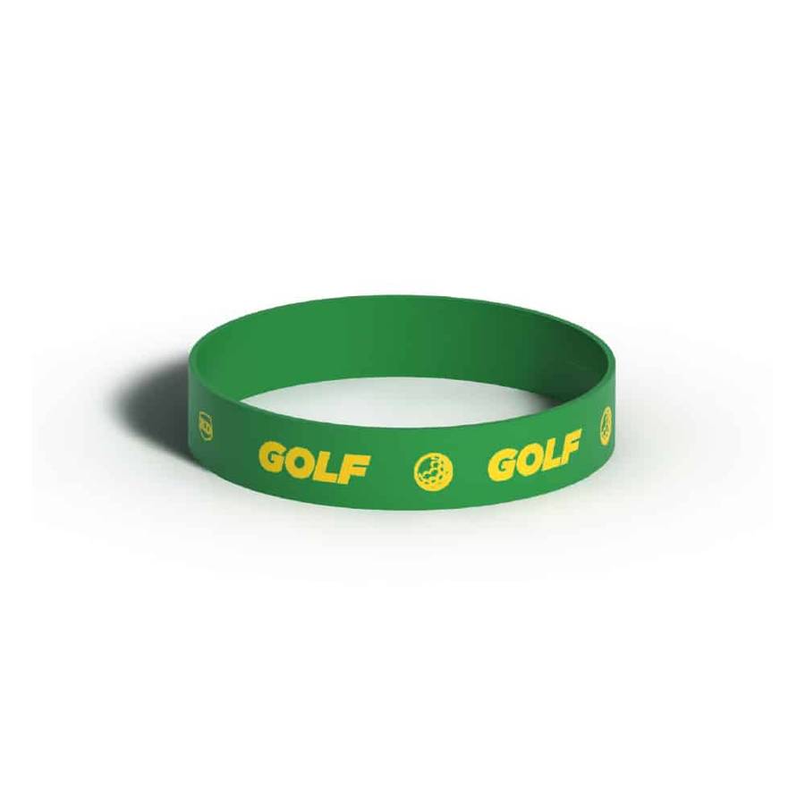 Killer Deals Debossed "Golf" Silicone Wristband Bracelet-6 Pack