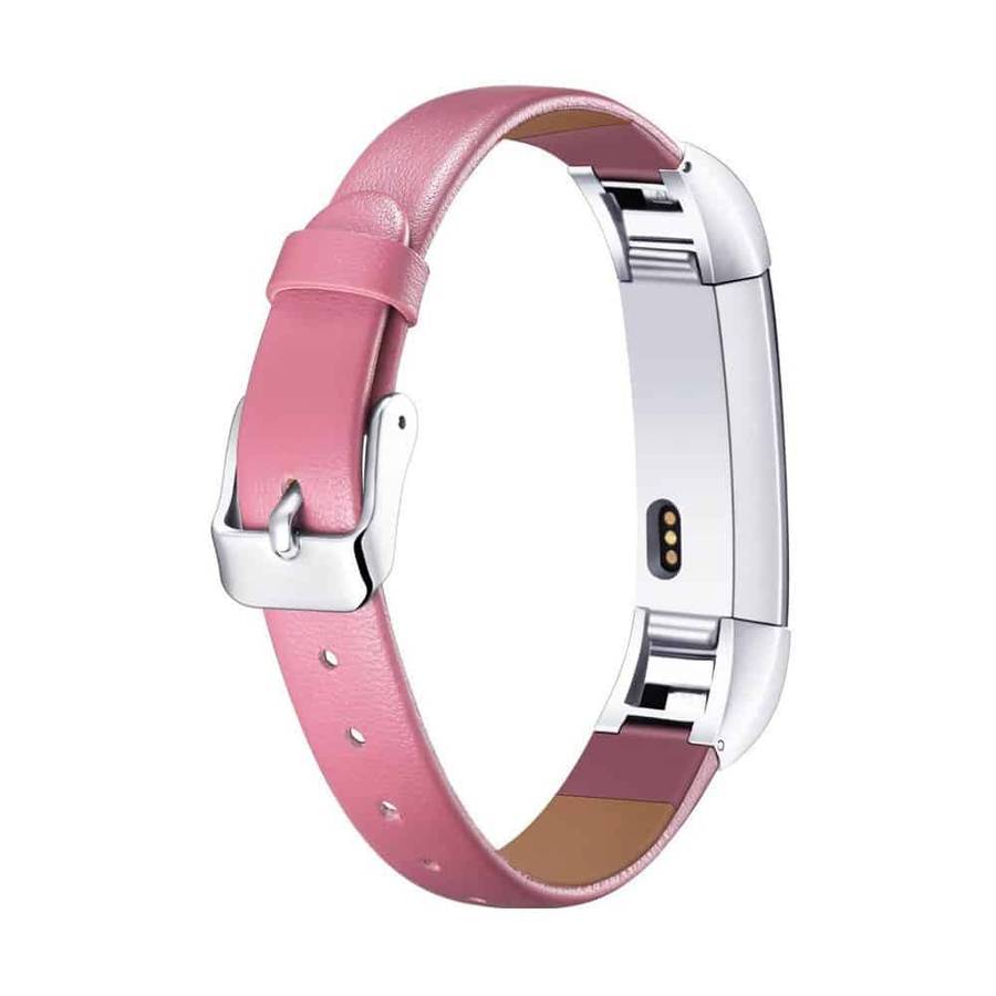 Killer Deals Fitbit Alta replacement leather strap - Black + Pink - Combo