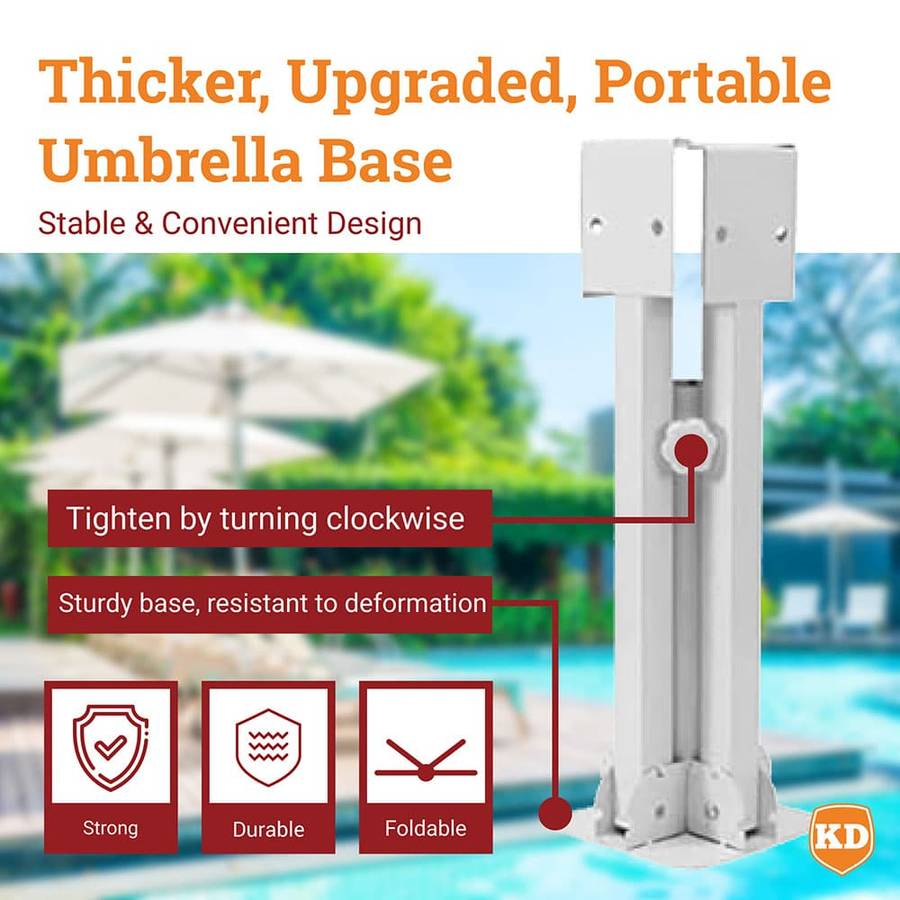 Killer Deals Adjustable Portable Beach Umbrella Stand Foldable Base Holder