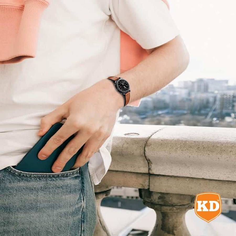 Killer Deals 22mm Universal Watch Leather & Silicone Strap- Brown