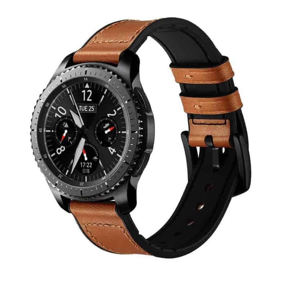 Killer Deals 22mm Universal Watch Leather & Silicone Strap- Brown