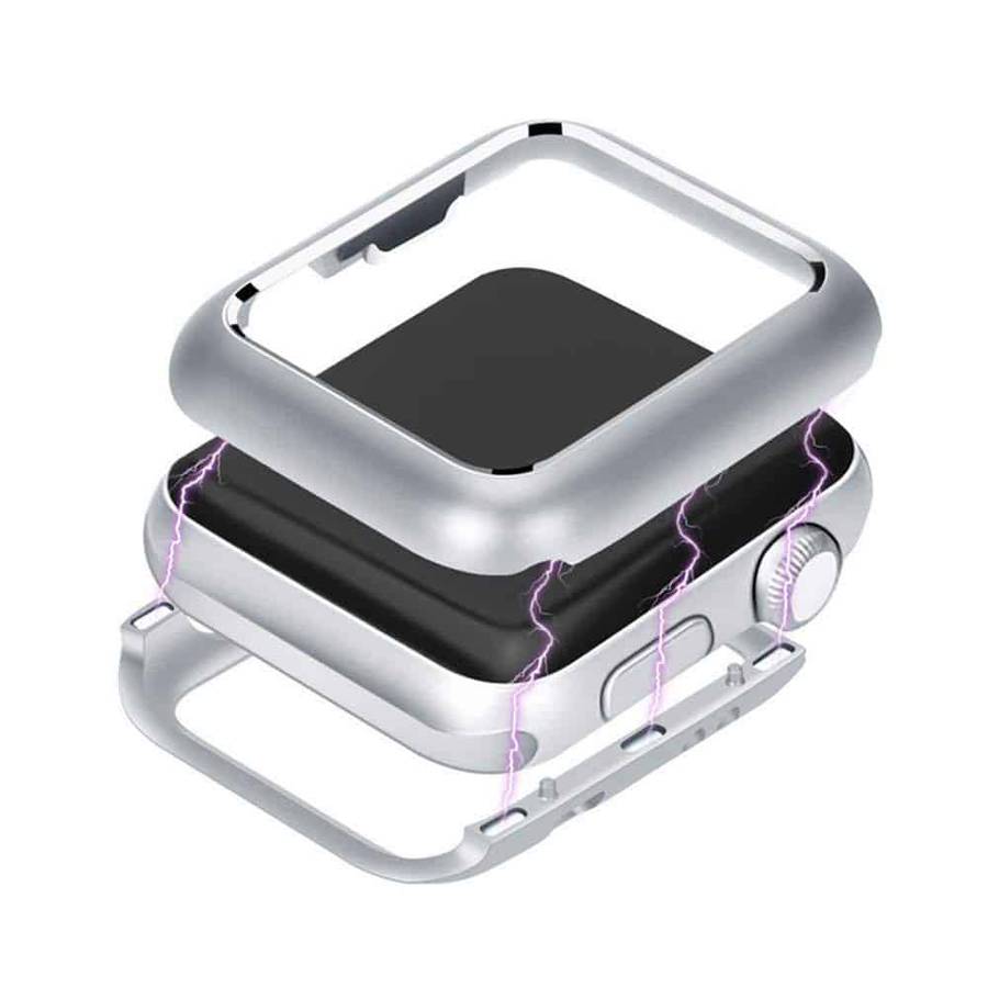 Magnetic Aluminum Protective Case for 38MM Apple Watch - Silver