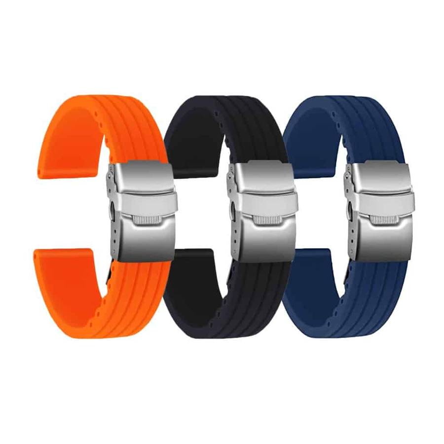 Killer Deals 22MM Waterproof Silicone Rubber Watch Strap - Navy