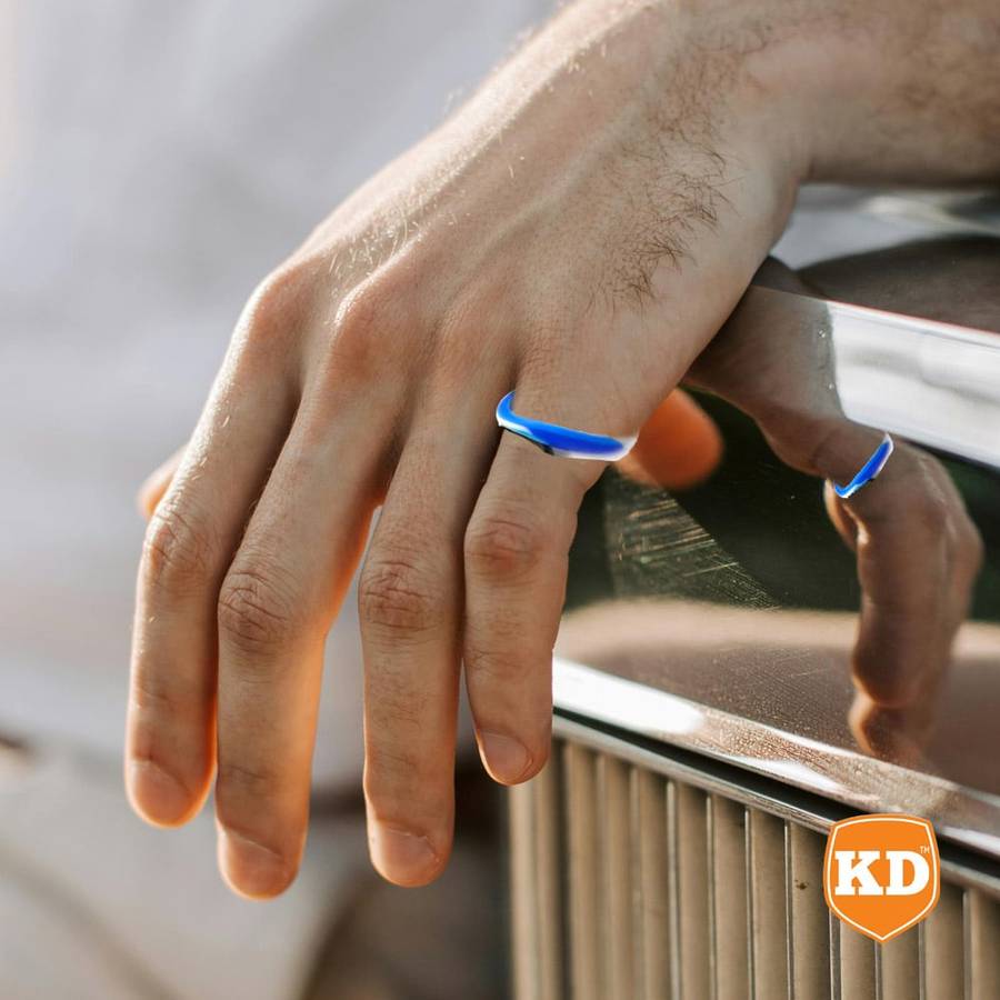 Killer Deals Men's Wedding Silicone Ring- x4 Colour Pack (USA 7/RSA O) - Combo