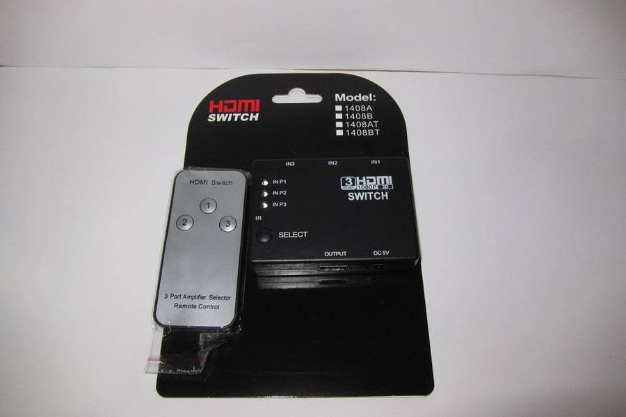 VC HDMI Switch 3 In To 1 Out with Remote