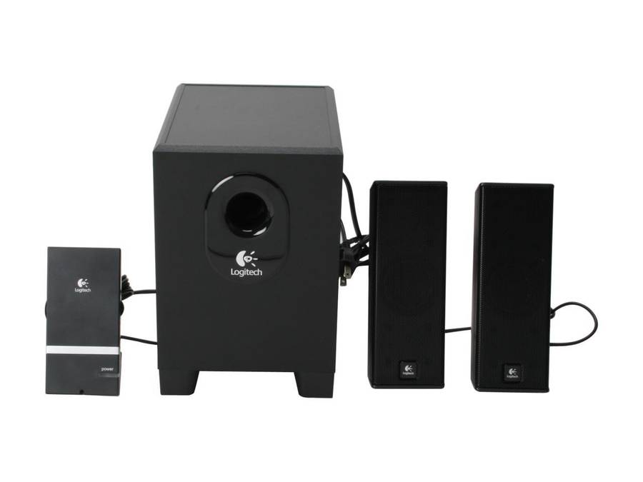 Logitech X-240 25 Watts 2.1 Speakers with Sub-woofer and Wired Remote