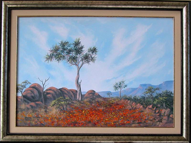 DANE WILLERS: (1949 -) Oil .Painting no. 6500 in career of 52 years!! FRAMED.Gallery Price R14500.00