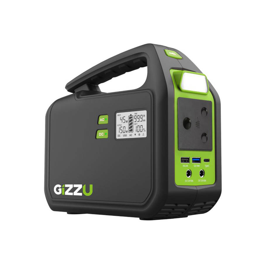 Gizzu 155Wh Portable Power Station 1 x 3 Prong SA Plug Point