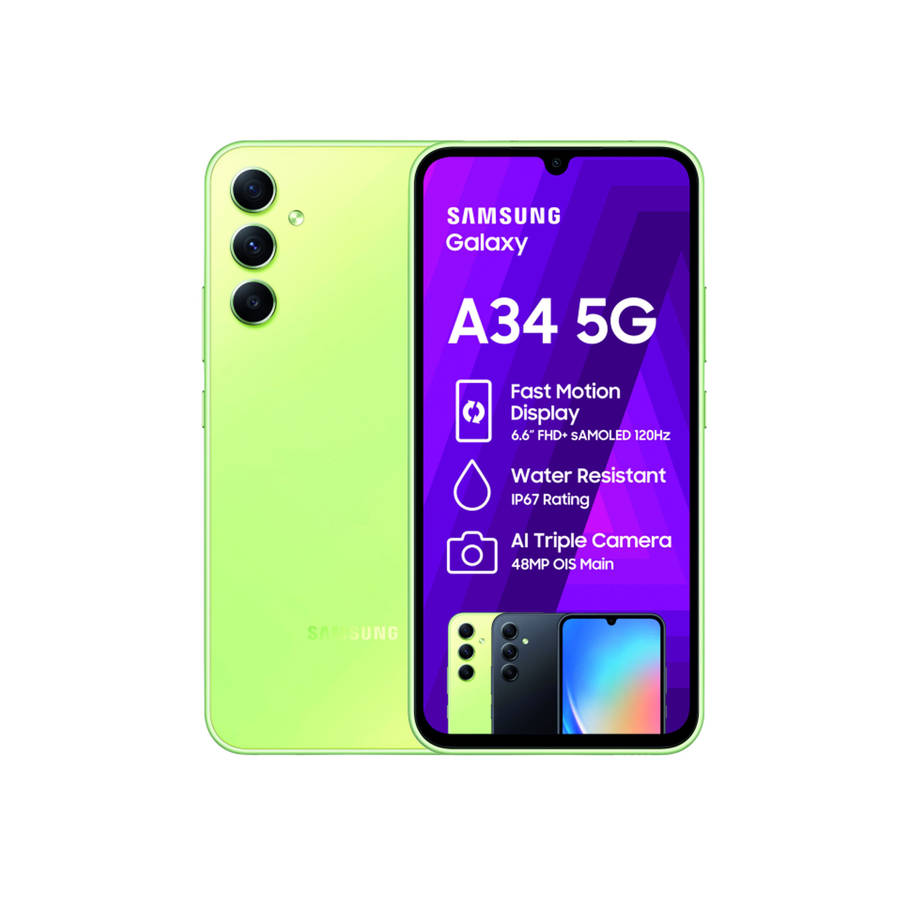 Samsung Galaxy A34 5G 128GB Dual Sim - Lime