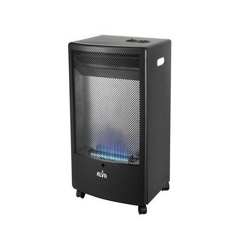 ALVA BLUE FLAME CONVECTION ROLL ABOUT GAS HEATER - BLACK
