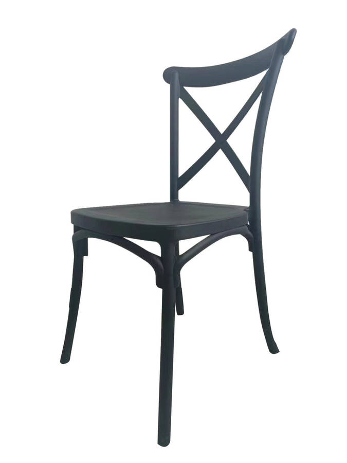 Cross Back Dining Chair - Black -  Fine Living