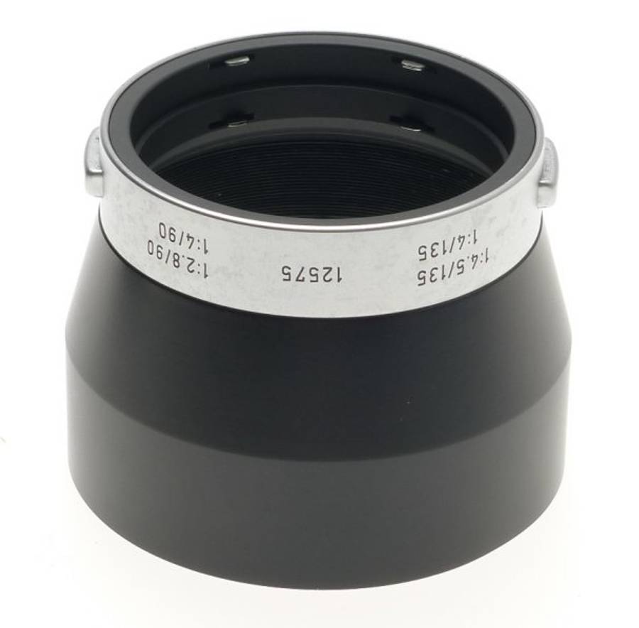 LEICA CHROME 4.5/135 LENS HOOD 4/90 SHADE 12575 MINT 2.8/90mm WITH REVERSE CAP