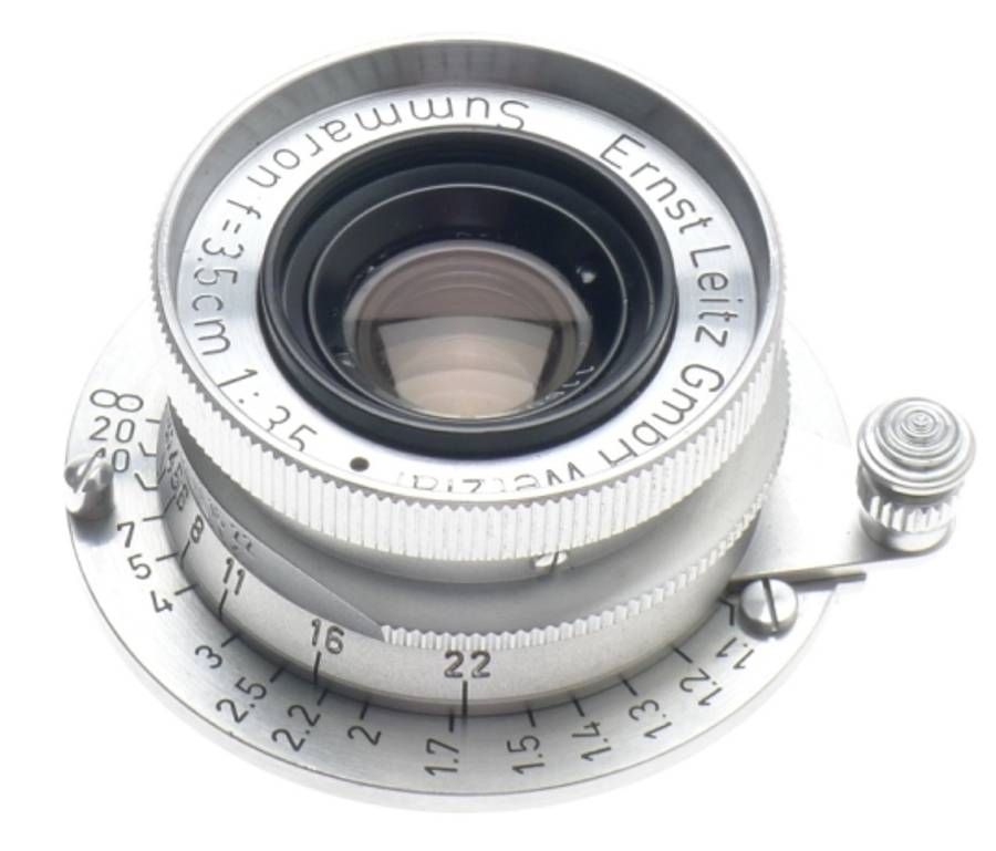 MINT- SUMMARON 1:3.5/35mm CHROME COMPACT 3.5 f=3.5cm NUMBERED LEICA METRIC LENS