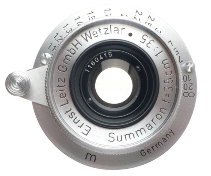 MINT- SUMMARON 1:3.5/35mm CHROME COMPACT 3.5 f=3.5cm NUMBERED LEICA METRIC LENS