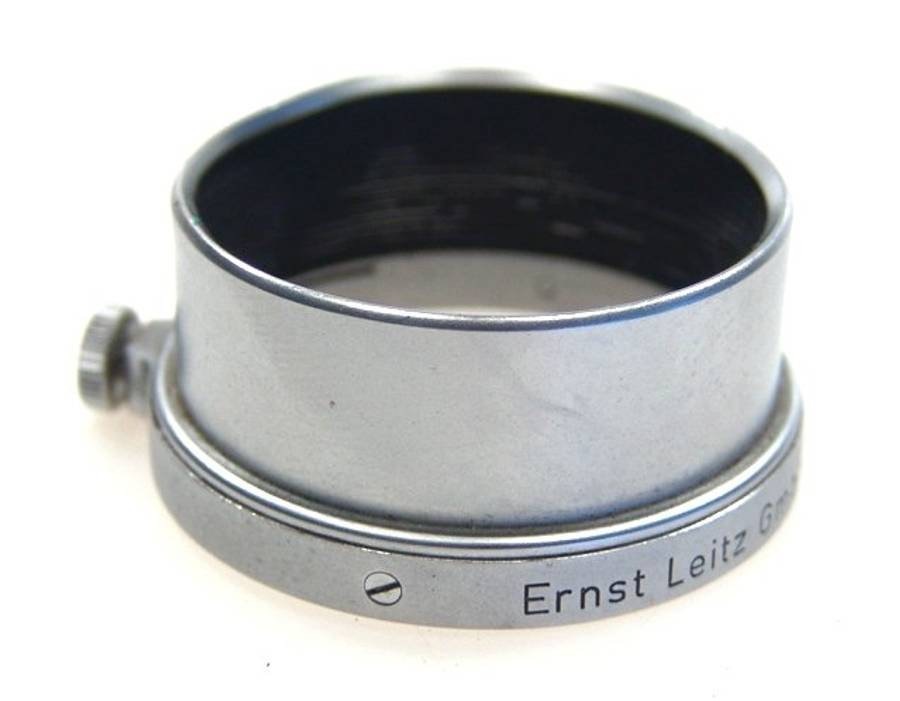 LEICA CHROME SLIP ON VINTAGE LENS HOOD SHADE ELMAR 5cm