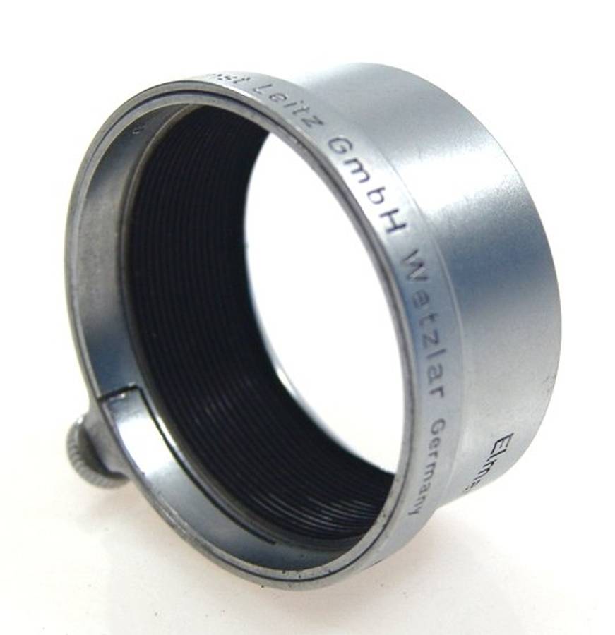 LEICA CHROME SLIP ON VINTAGE LENS HOOD SHADE ELMAR 5cm
