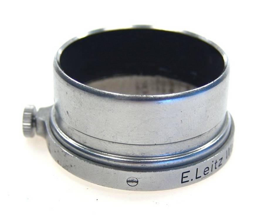 LEICA CHROME VINTAGE LENS HOOD SHADE ELMAR 5cm SLIP ON