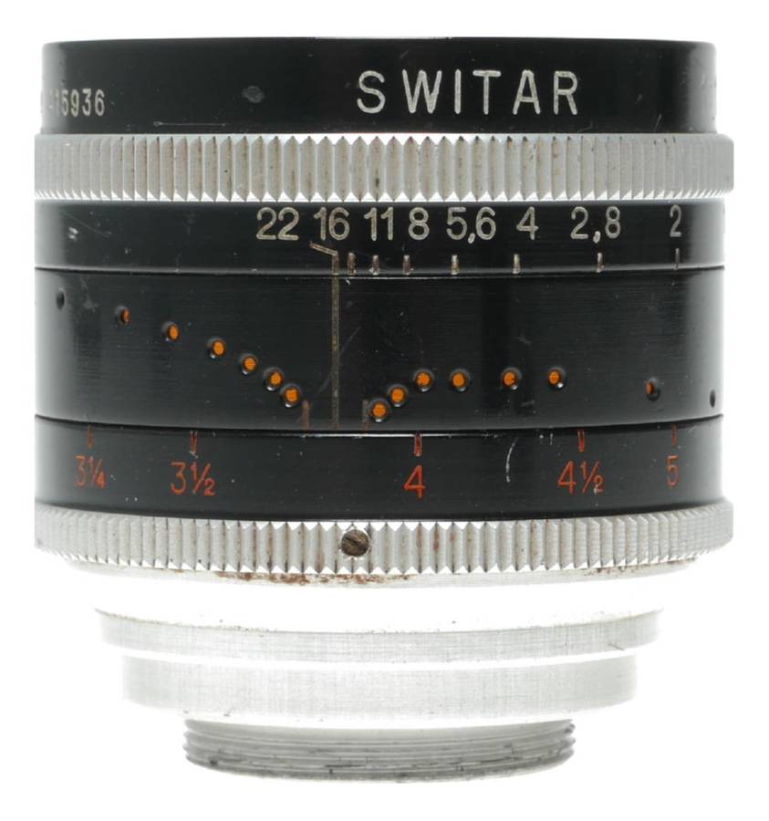 Switar 50mm f/1.4 H16 RX C-Mount Bolex camera lens