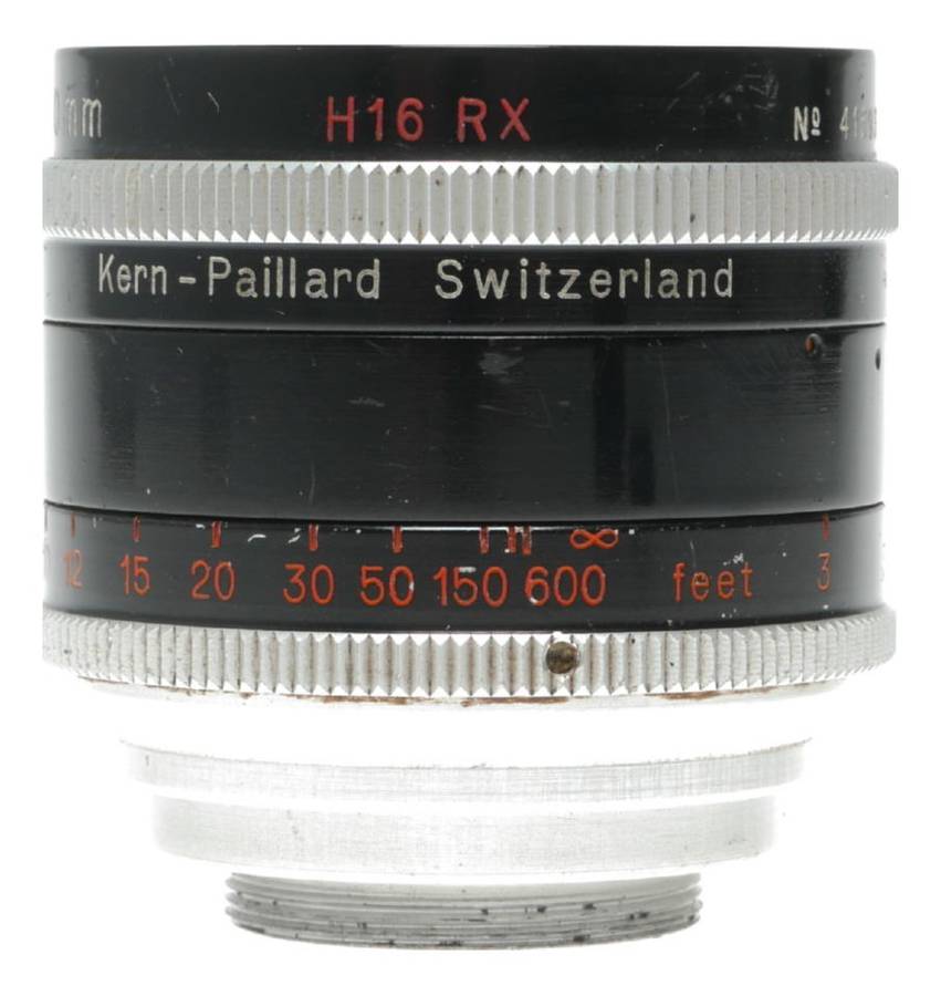 Switar 50mm f/1.4 H16 RX C-Mount Bolex camera lens