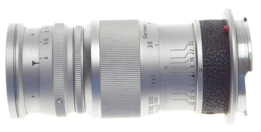 LEITZ M BAYONET MOUNT ELMAR 1:4 f=9cm LEICA CAMERA LENS 1:4/90mm CHROME VERSION