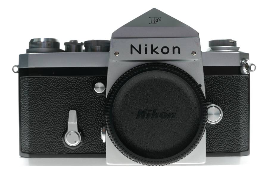 Nikon F body chrome SLR classic 35mm film camera with manual stunning