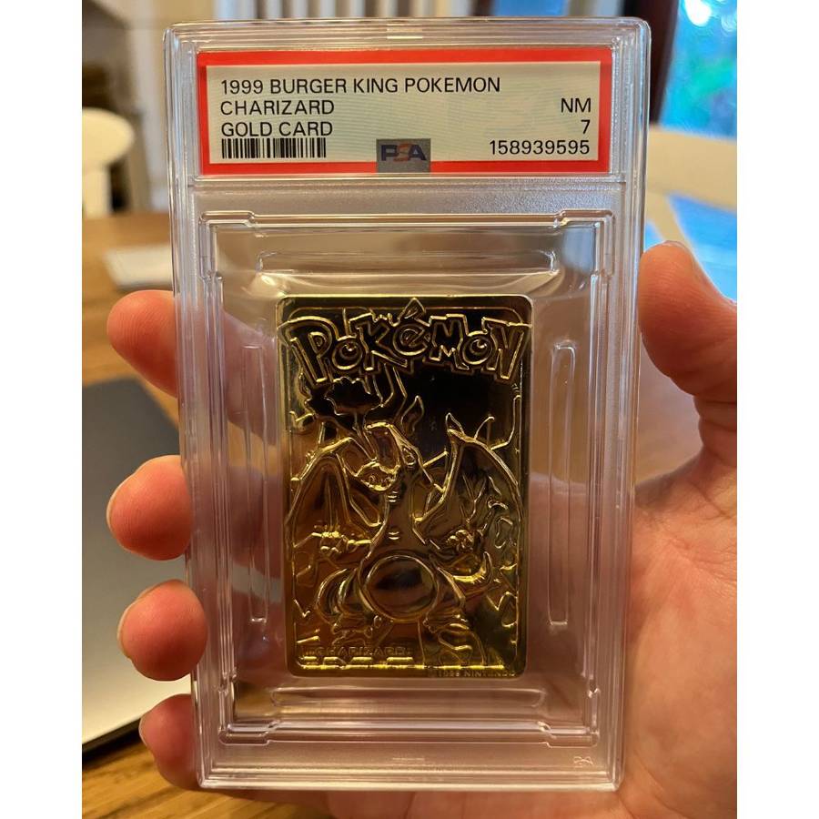 1999 Burger King Charizard 23Kt Gold-Plated Pokemon Card - PSA 7