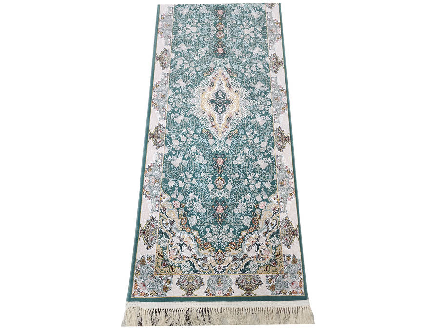 Persian Green Machine Made Runner -500 x 80 CM