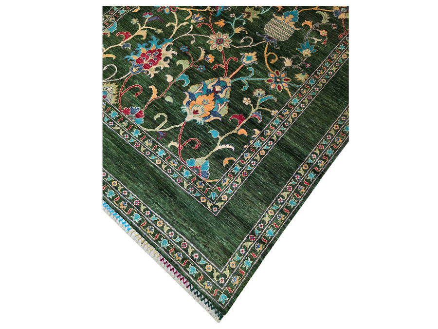 Top Quality Green Persian Handmade Carpet 295 x 200 CM