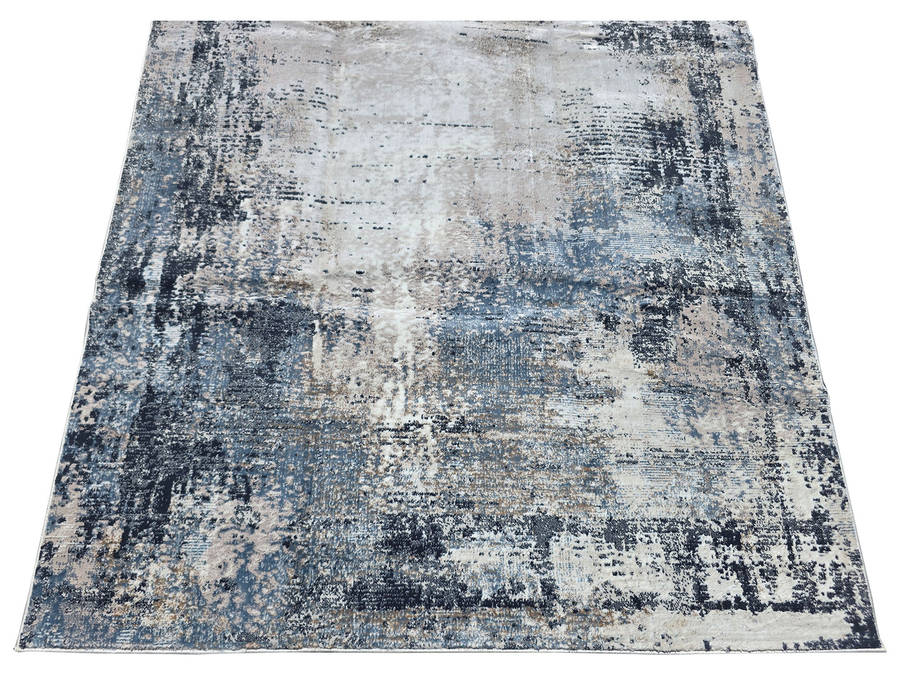 Modern Grey | Navy Machine Made Carpet - 230 x 160 CM