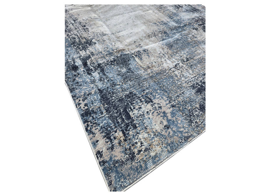 Modern Grey | Navy Machine Made Carpet - 230 x 160 CM