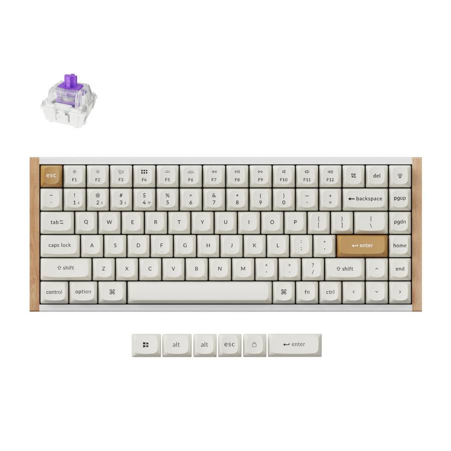 Keychron K2 HE Wireless Special Edition Magnetic Custom Keyboard | NEBULA Switch &#x2013; White