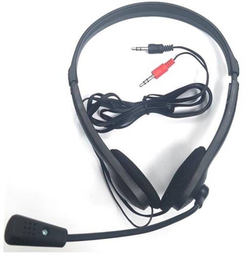UniQue Stereo Headphones with Flexible Microphone Black