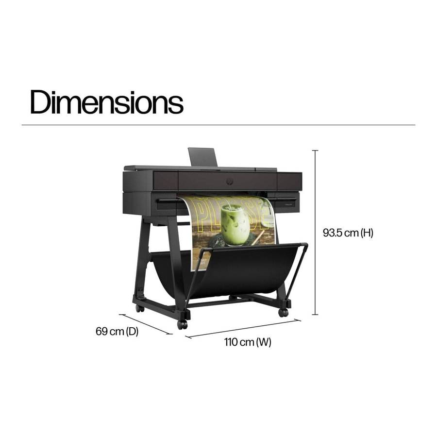 HP DesignJet T870 24-inch Wi-Fi Large Format Colour Printer AM0X9A