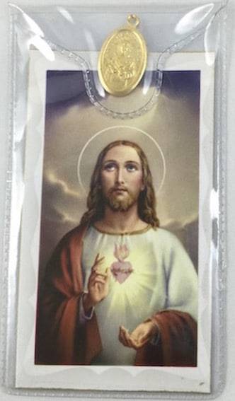 Catholic Sacred Heart of Jesus Holy Card - 5.30g