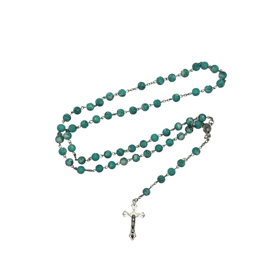Light Blue Stonelike Rosary