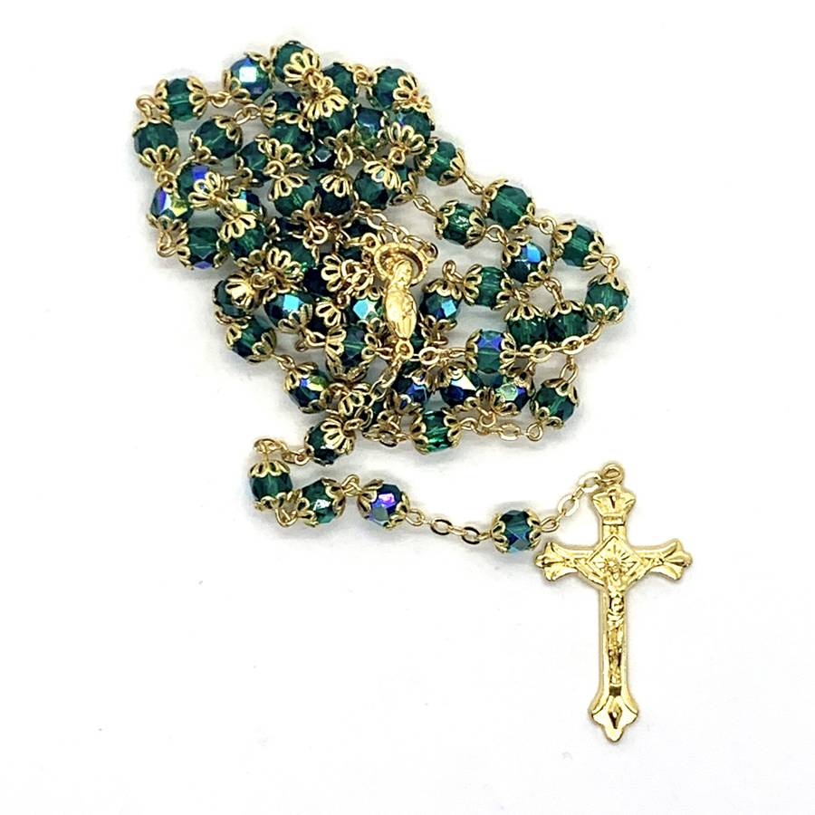 Turquoise and Gold Rosary