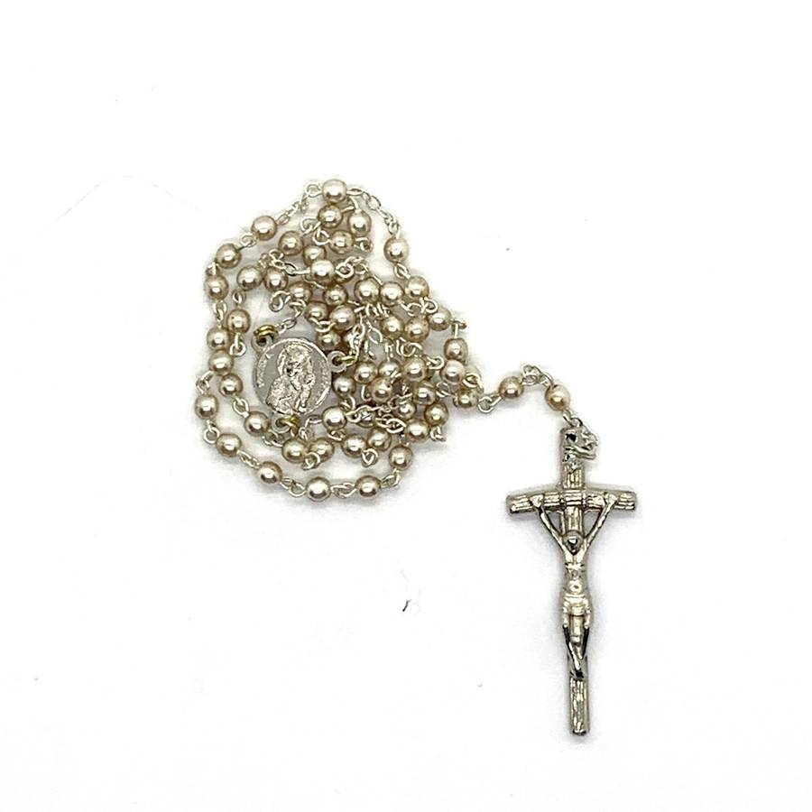 Small Pearl Like Bead Rosary